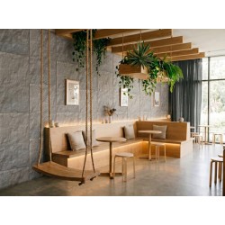 PANEL PU ΤΕΧΝΗΤΗΣ ΠΕΤΡΑΣ 307040 STONE SKIN 600/1200mm LIGHT GREY NewPlan