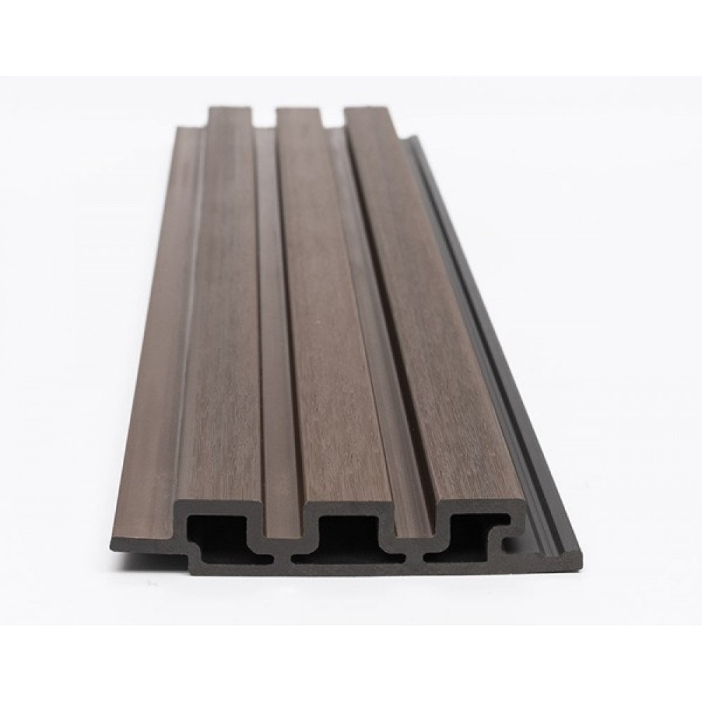 WPC PANEL 2ης ΓΕΝΙΑΣ ΜΕ 3D ΠΗΧΑΚΙΑ 25/147.5mm COFFEE 5530 NewPlan