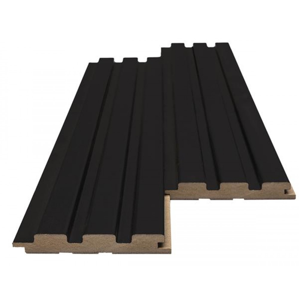 MDF PANEL ΜΕ 3D ΠΗΧΑΚΙΑ 505090 BEAT ST 16/119/2750mm BLACK NewPlan