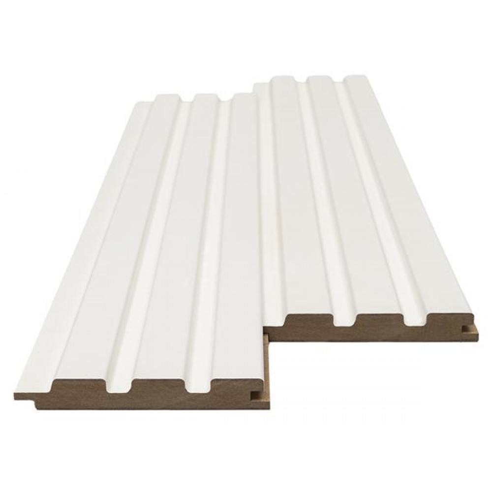 MDF PANEL ΜΕ 3D ΠΗΧΑΚΙΑ 502040 BEAT ST 16/119/2750mm WHITE NewPlan