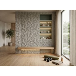 PANEL PU ΤΕΧΝΗΤΗΣ ΠΕΤΡΑΣ 321040 MOUNTAIN ROCK 600/1200mm LIGHT GREY NewPlan