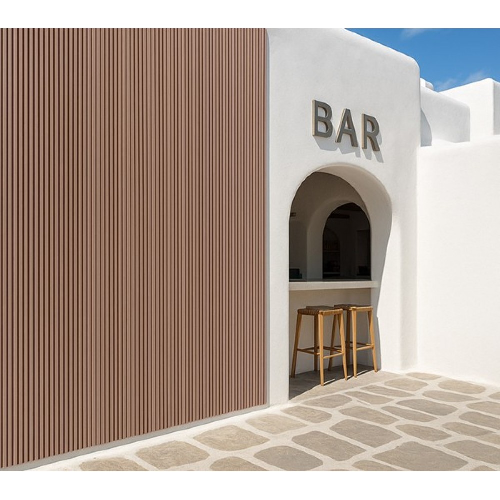 WPC PANEL 2ης ΓΕΝΙΑΣ ΜΕ 3D ΠΗΧΑΚΙΑ 25/147.5mm OAK 5580 NewPlan