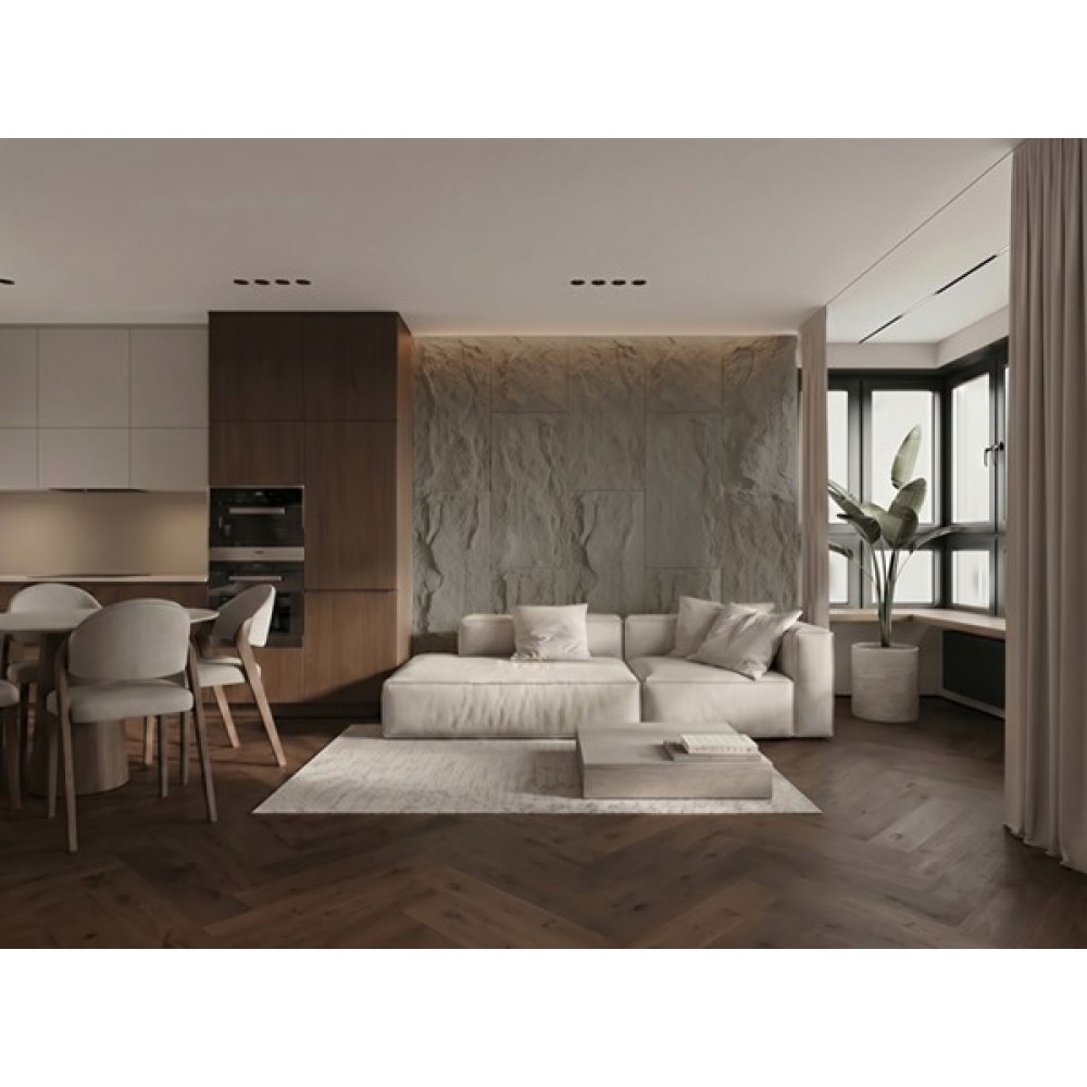PANEL PU ΤΕΧΝΗΤΗΣ ΠΕΤΡΑΣ 314040 MUSHROOM STONE 600/1200mm LIGHT GREY NewPlan