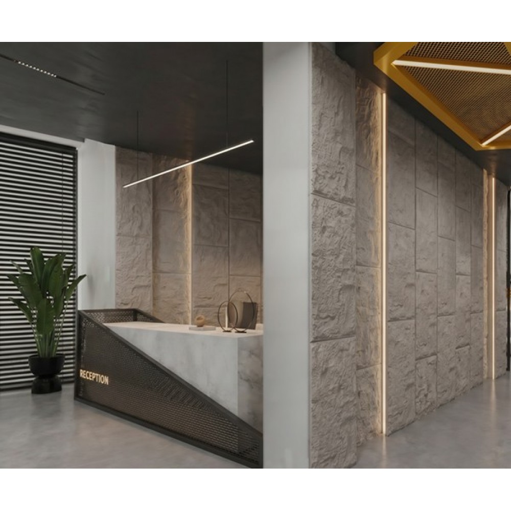PANEL PU ΤΕΧΝΗΤΗΣ ΠΕΤΡΑΣ 305040 STONE SKIN 600/1200mm LIGHT GREY NewPlan