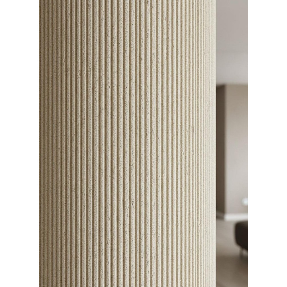 PANEL 119020 (ΚΙΒ   8ΤΜΧ) ΕΥΚΑΜΠΤΗΣ ΠΕΤΡΑΣ 600/1200mm LINE STONE BOARD BEIGE WHITE NewPlan