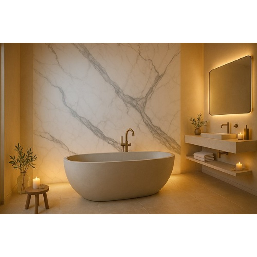 PVC MEGA PANEL 2.8/1220/2800mm CALACATTA 103 NewPlan