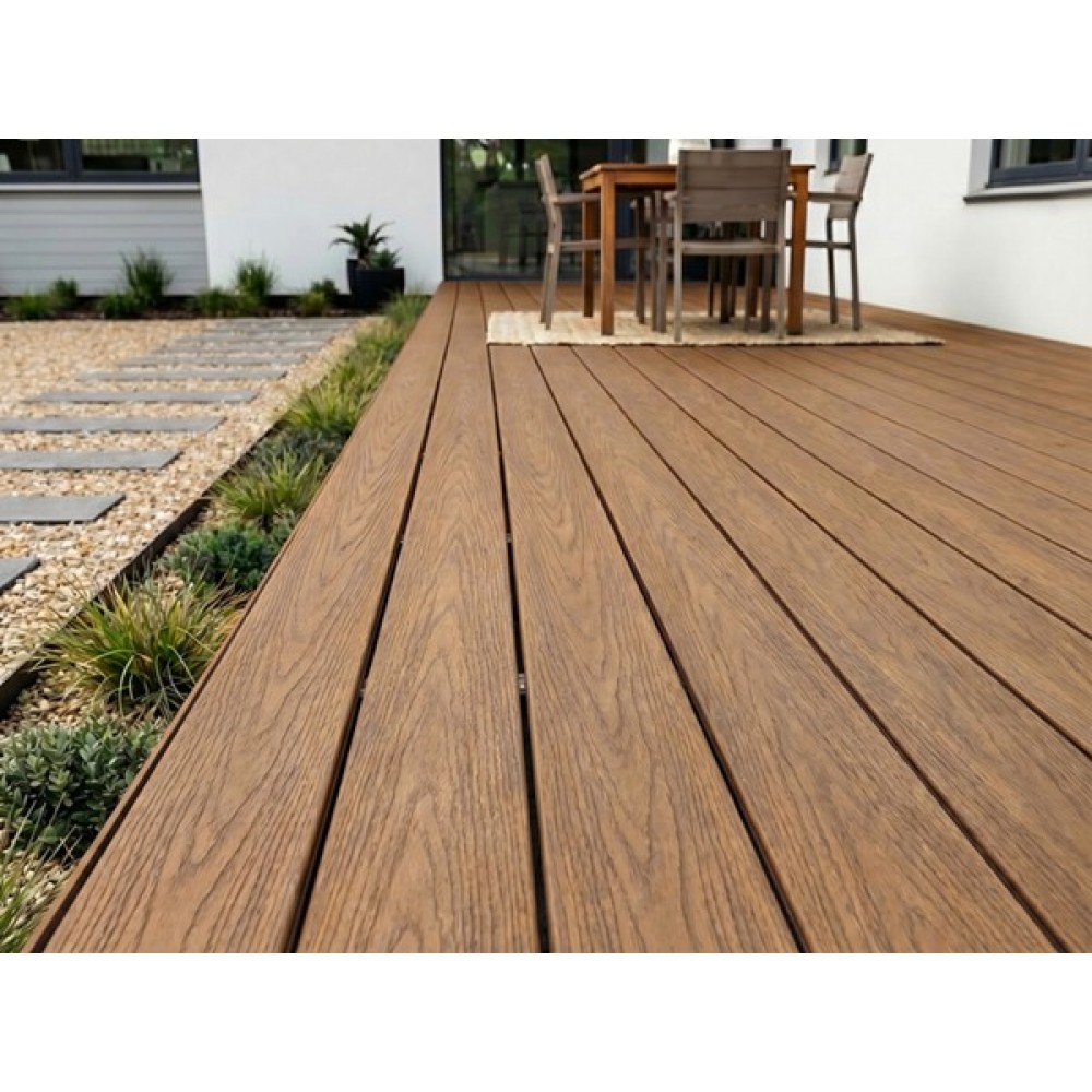 DECK-WPC ΔΑΠΕΔΟΥ PREMIUM 23/140mm WOOD/TEAK 640150 NewPlan