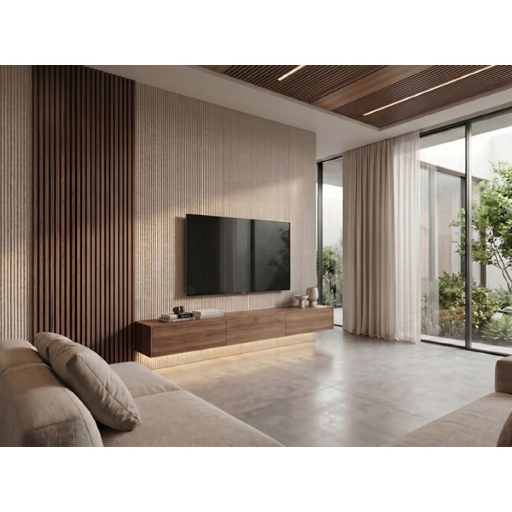 GIGA PANEL 1200/2800mm (ΣΕΤ 2ΤΜΧ)  ΕΥΚΑΜΠΤΗ ΠΕΤΡΑ 119020 LINE STONE BOARD  BEIGE WHITE NewPlan
