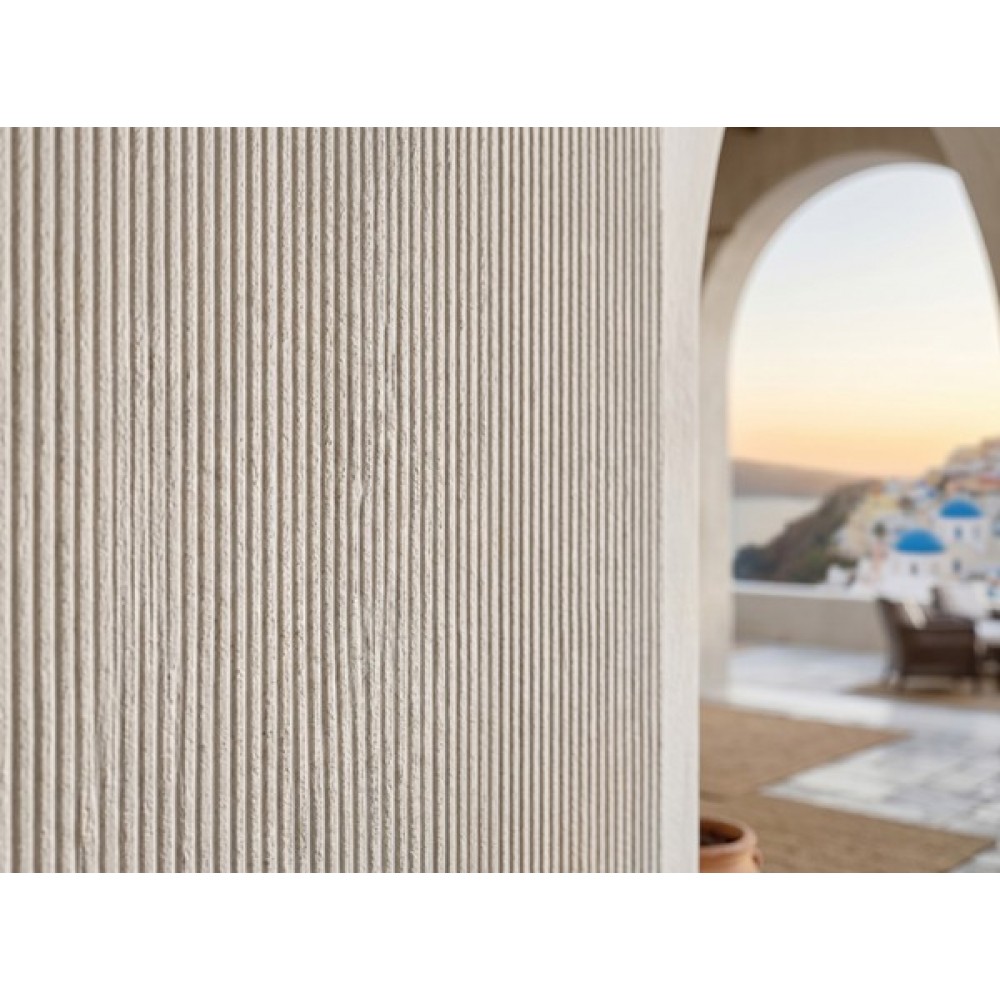 GIGA PANEL 1200/2800mm (ΣΕΤ 2ΤΜΧ)  ΕΥΚΑΜΠΤΗ ΠΕΤΡΑ 119020 LINE STONE BOARD  BEIGE WHITE NewPlan