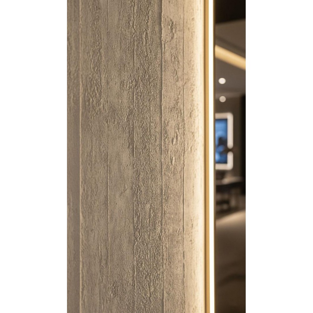 PANEL 117040 (ΚΙΒ 10ΤΜΧ) ΕΥΚΑΜΠΤΗΣ ΠΕΤΡΑΣ 600/1200mm CONCRETE BOARD LIGHT GREY NewPlan