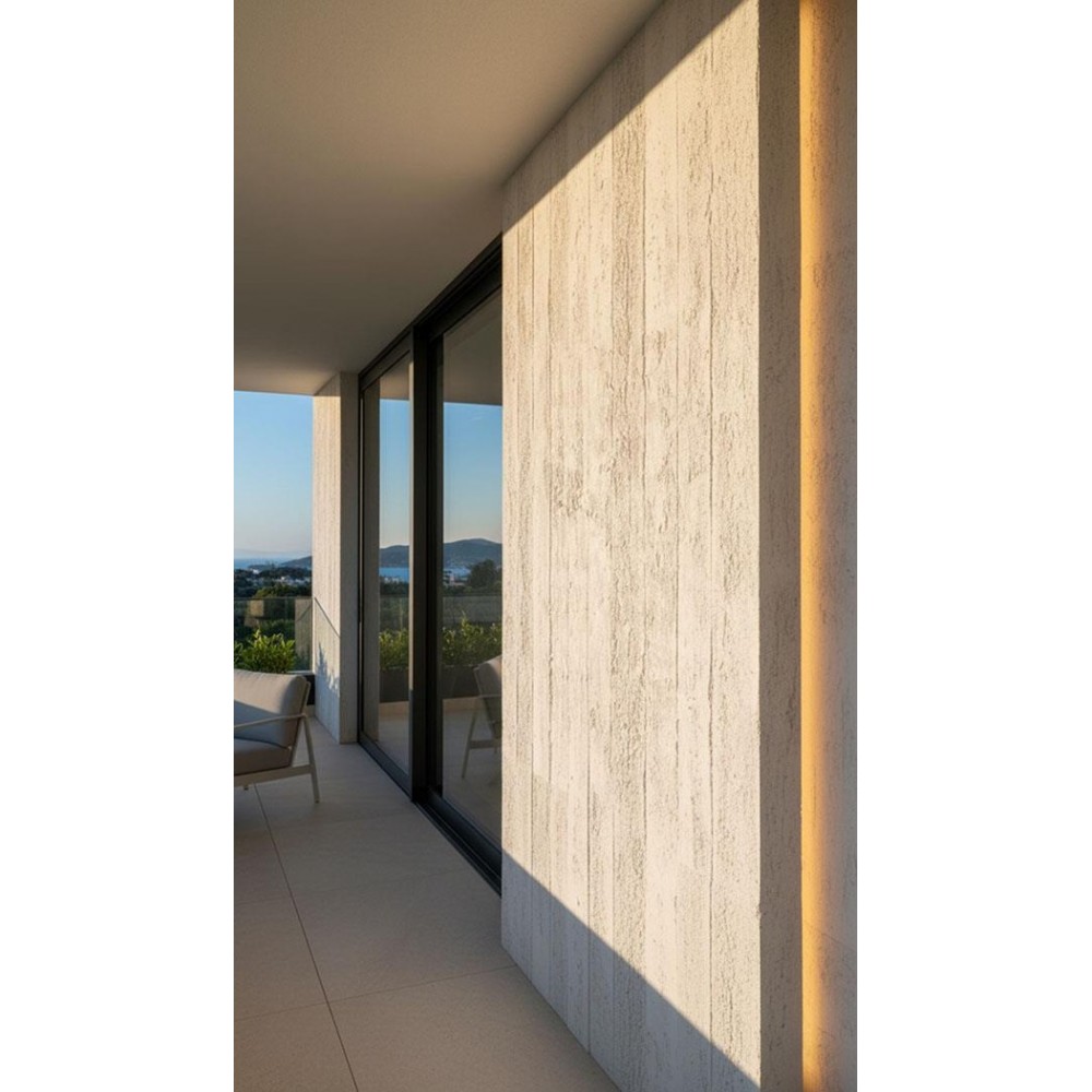 PANEL 117040 (ΚΙΒ 10ΤΜΧ) ΕΥΚΑΜΠΤΗΣ ΠΕΤΡΑΣ 600/1200mm CONCRETE BOARD LIGHT GREY NewPlan