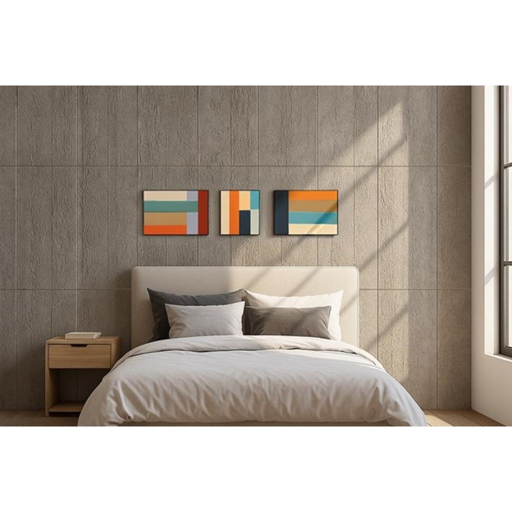 PANEL 117040 (ΚΙΒ 10ΤΜΧ) ΕΥΚΑΜΠΤΗΣ ΠΕΤΡΑΣ 600/1200mm CONCRETE BOARD LIGHT GREY NewPlan