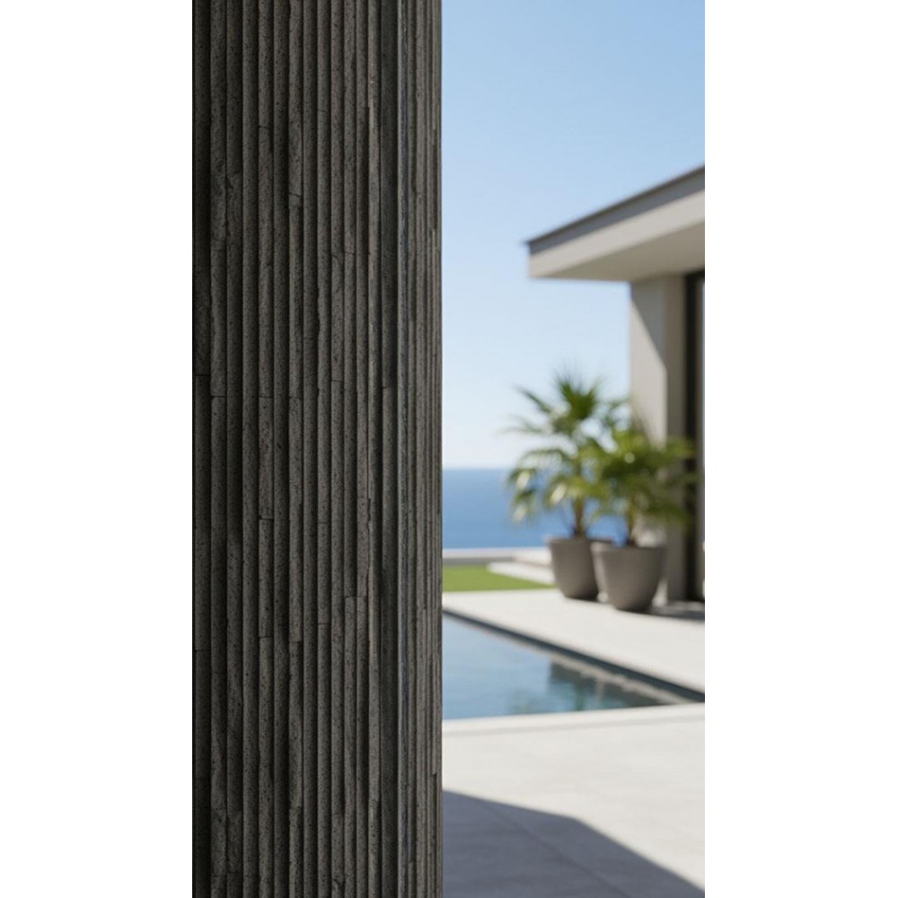PANEL 111050 (ΚΙΒ 10ΤΜΧ) ΕΥΚΑΜΠΤΗΣ ΠΕΤΡΑΣ 600/1200mm MURETTO STONE MEDIUM GREY NewPlan