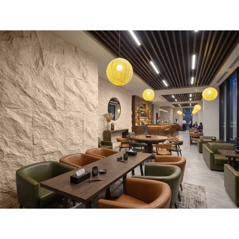 PANEL PU ΤΕΧΝΗΤΗΣ ΠΕΤΡΑΣ 323020 MOUNTAIN ROCK 600/1200mm BEIGE WHITE NewPlan