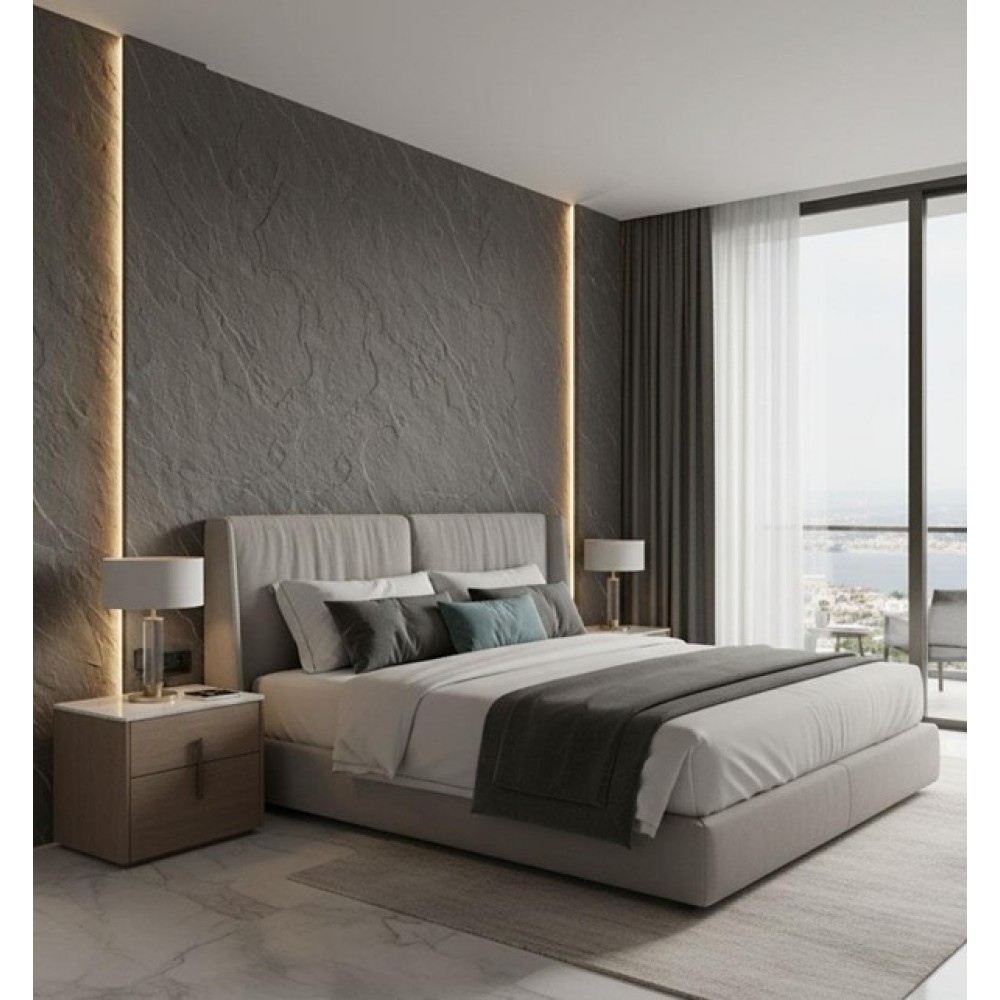 PANEL 101050 (ΚΙΒ   9ΤΜΧ) ΕΥΚΑΜΠΤΗΣ ΠΕΤΡΑΣ 600/1200mm SLATE MEDIUM GREY NewPlan
