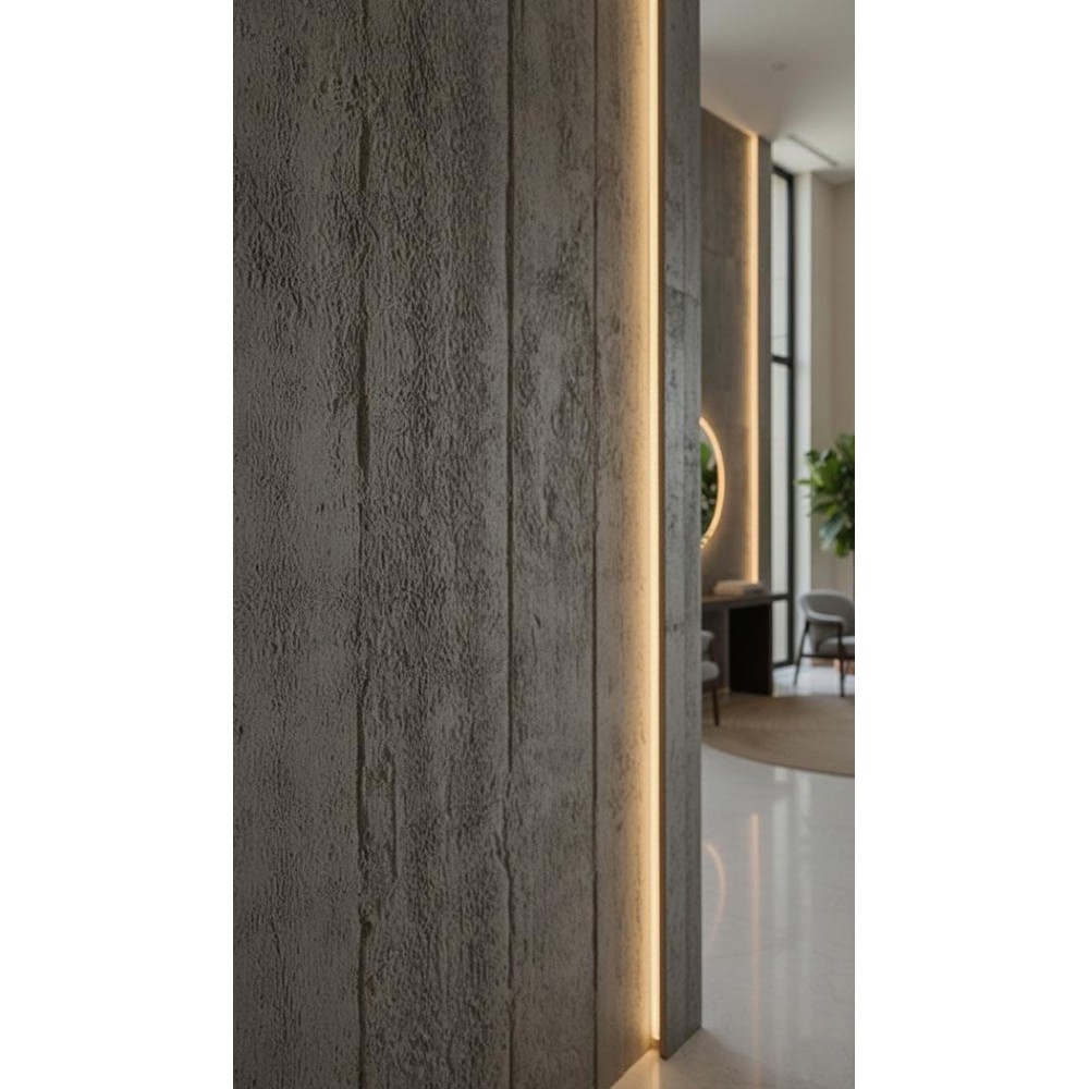 PANEL 117050 (ΚΙΒ 10ΤΜΧ) ΕΥΚΑΜΠΤΗΣ ΠΕΤΡΑΣ 600/1200mm CONCRETE BOARD MEDIUM GREY NewPlan