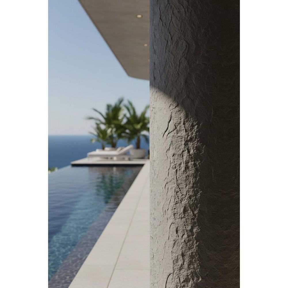PANEL 108050 (ΚΙΒ 10ΤΜΧ) ΕΥΚΑΜΠΤΗΣ ΠΕΤΡΑΣ 600/1200mm ROUGH GRANITE MEDIUM GREY NewPlan