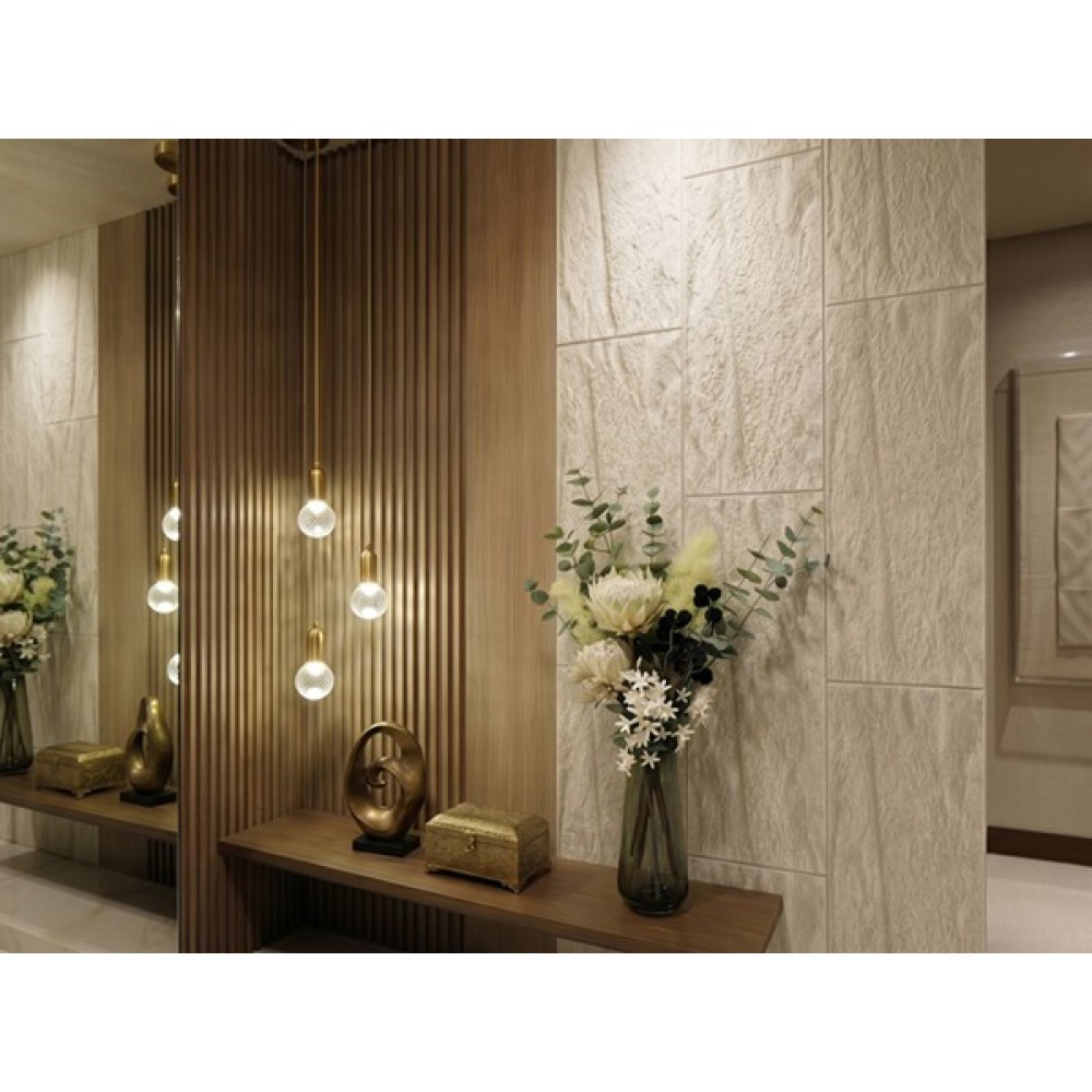PANEL PU ΤΕΧΝΗΤΗΣ ΠΕΤΡΑΣ 301020 STONE SKIN 600/1200mm BEIGE WHITE NewPlan