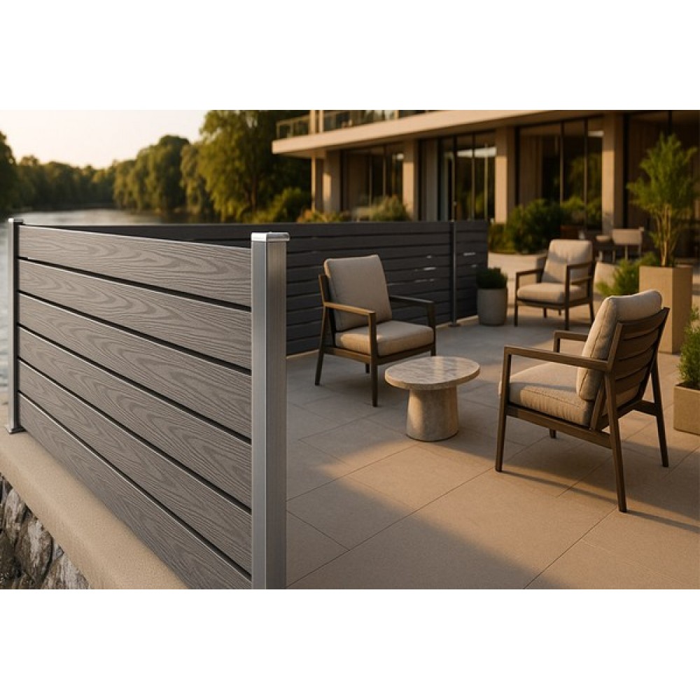 WPC ΠΕΡΙΦΡΑΞΗΣ ΝΕΑΣ ΓΕΝΙΑΣ 21/120mm L.GREY 90180 NewPlan