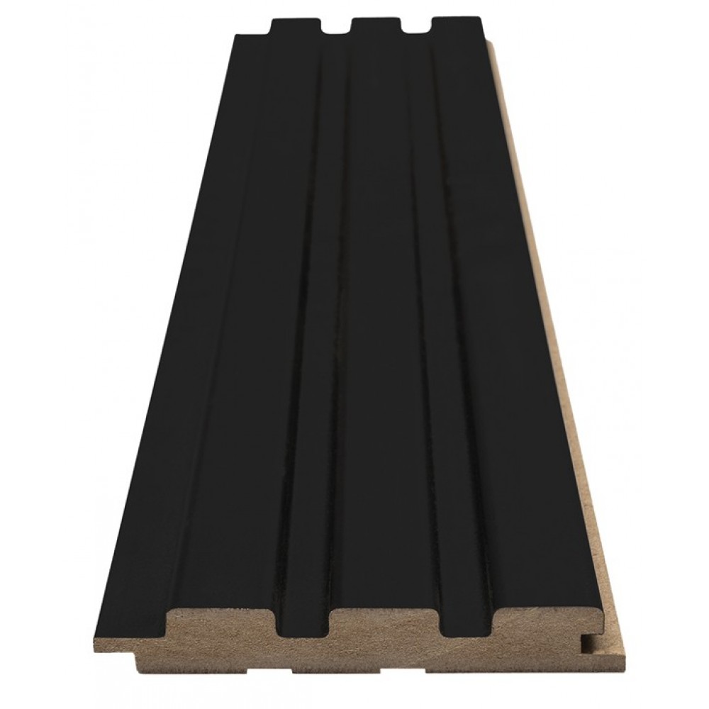 MDF PANEL ΜΕ 3D ΠΗΧΑΚΙΑ 505090 BEAT ST 16/119/2750mm BLACK NewPlan