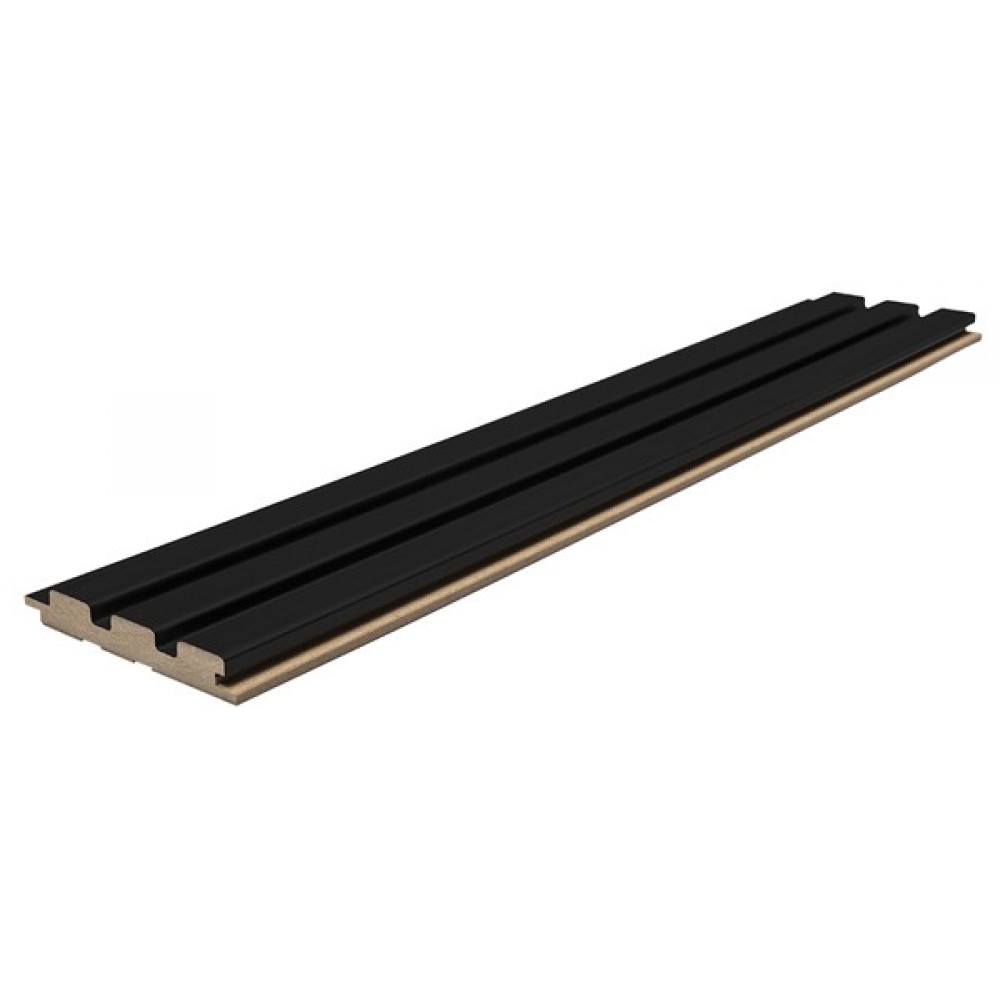 MDF PANEL ΜΕ 3D ΠΗΧΑΚΙΑ 505090 BEAT ST 16/119/2750mm BLACK NewPlan