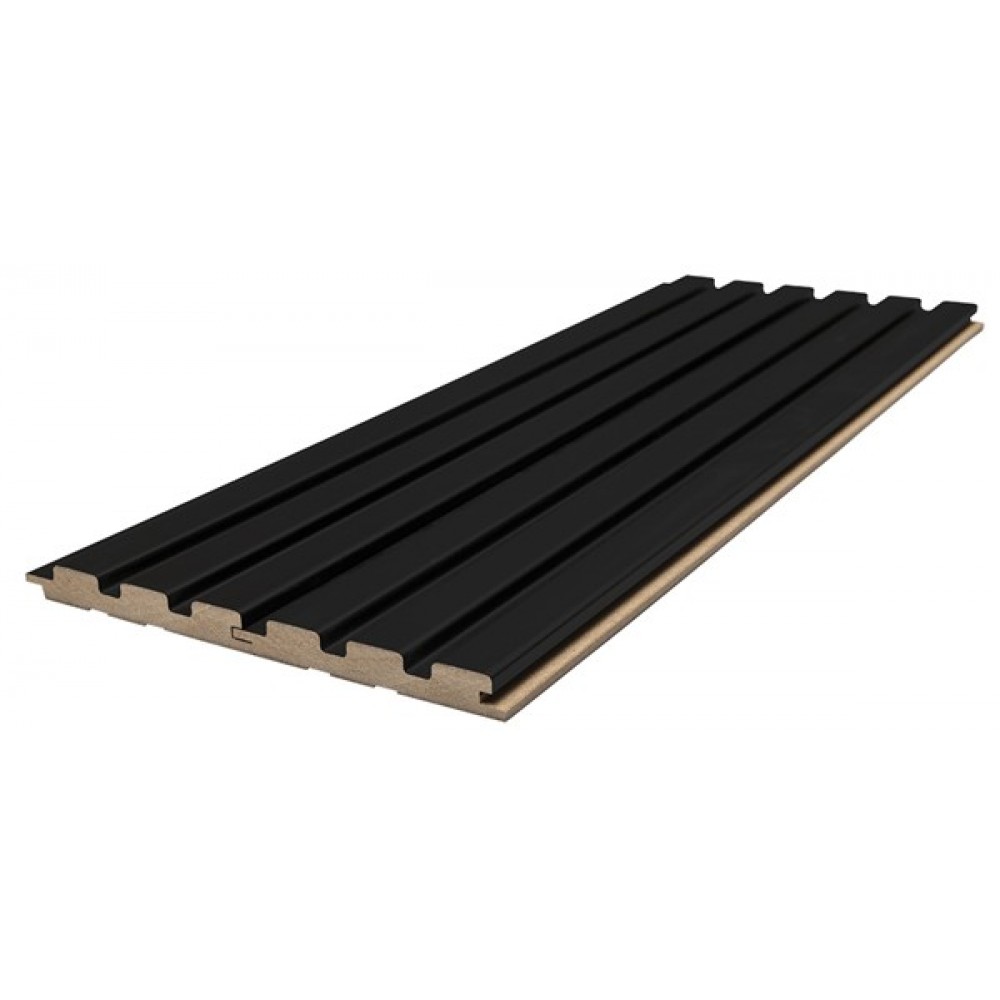 MDF PANEL ΜΕ 3D ΠΗΧΑΚΙΑ 505090 BEAT ST 16/119/2750mm BLACK NewPlan
