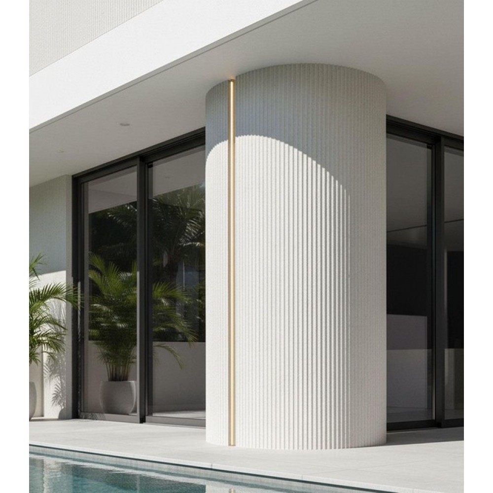 PANEL 113020 (ΚΙΒ   8ΤΜΧ) ΕΥΚΑΜΠΤΗΣ ΠΕΤΡΑΣ 600/1200mm RIPPLE BOARD BEIGE WHITE NewPlan