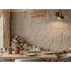 PANEL PU ΤΕΧΝΗΤΗΣ ΠΕΤΡΑΣ 334020 ROCK STONE 600/1200mm BEIGE WHITE NewPlan