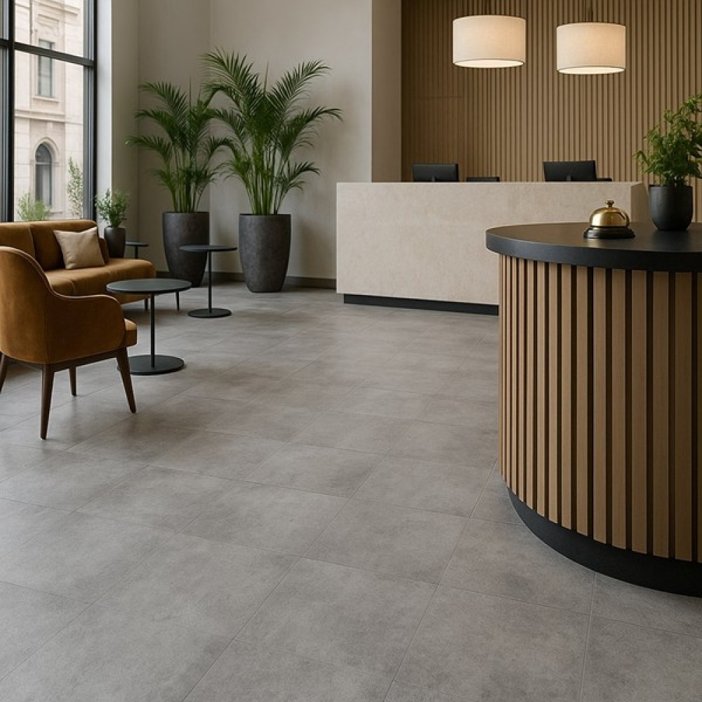 CLASSIC LVT ΒΙΝΥΛΙΚΟ ΠΛΑΚΑΚΙ 2.5mm CONCRETE GREY 400757 NewPlan