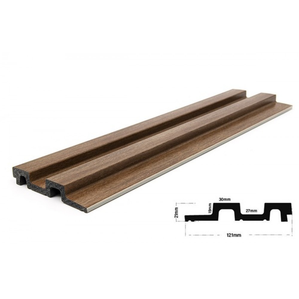 PS PANEL  ΜΕ 3D ΠΗΧΑΚΙΑ 44 RESIDENCE 21/122 mm BROWN OAK NewPlan