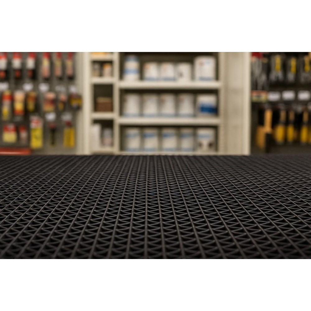 ΠΛΑΣΤΙΚΟ ΔΑΠΕΔΟ ZIGZAG ΜΑΤ 8mm BLACK 1.20Μ NewPlan