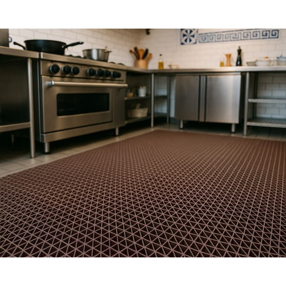 ΠΛΑΣΤΙΚΟ ΔΑΠΕΔΟ ZIGZAG ΜΑΤ 5mm BROWN 1.20Μ NewPlan